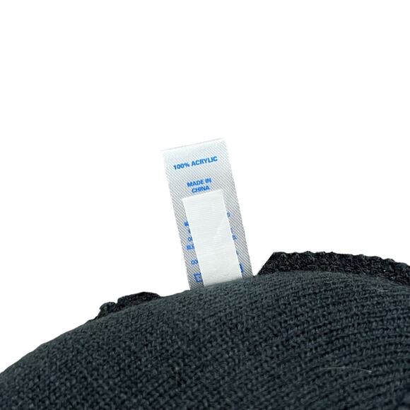 CONTRAST Logo Rainbow Overlapped Embroidered Unisex Black Beanie One Size EUC - Picture 3 of 3
